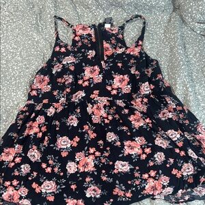 Torrid Black and Pink Floral Camisole